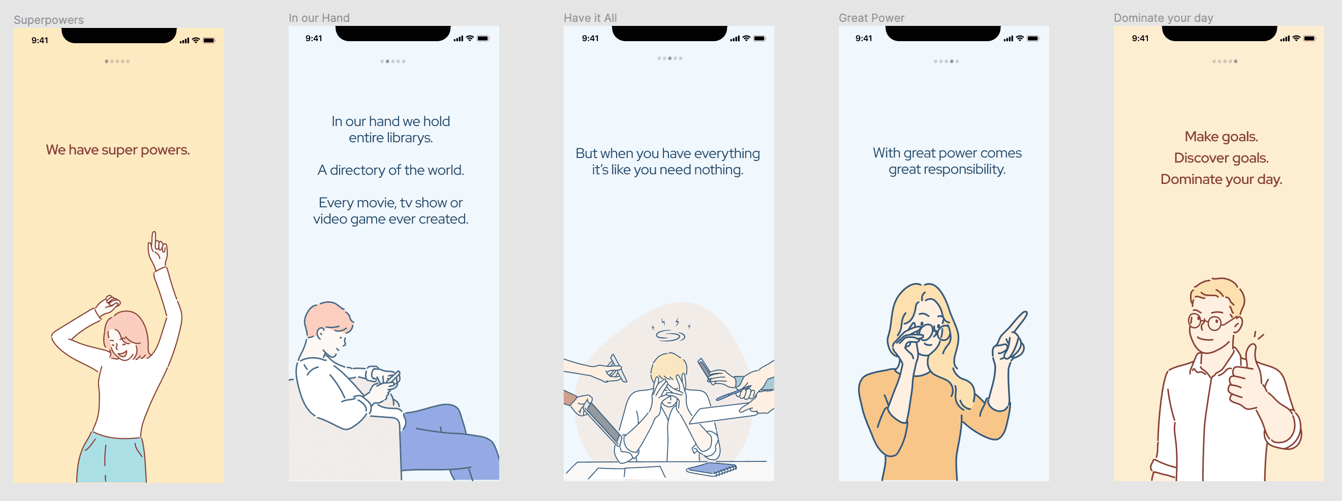 introduction screens