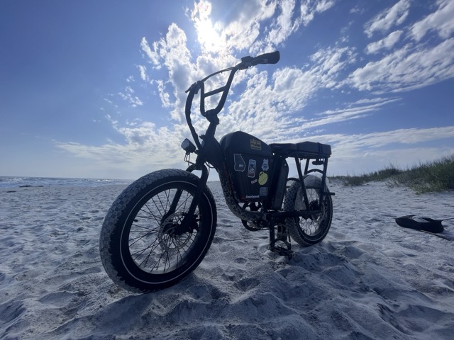 Electric bike on the beach