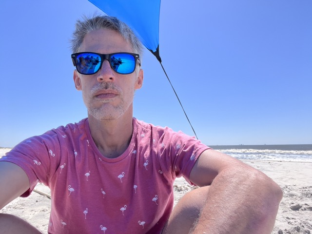 Aaron at the beach